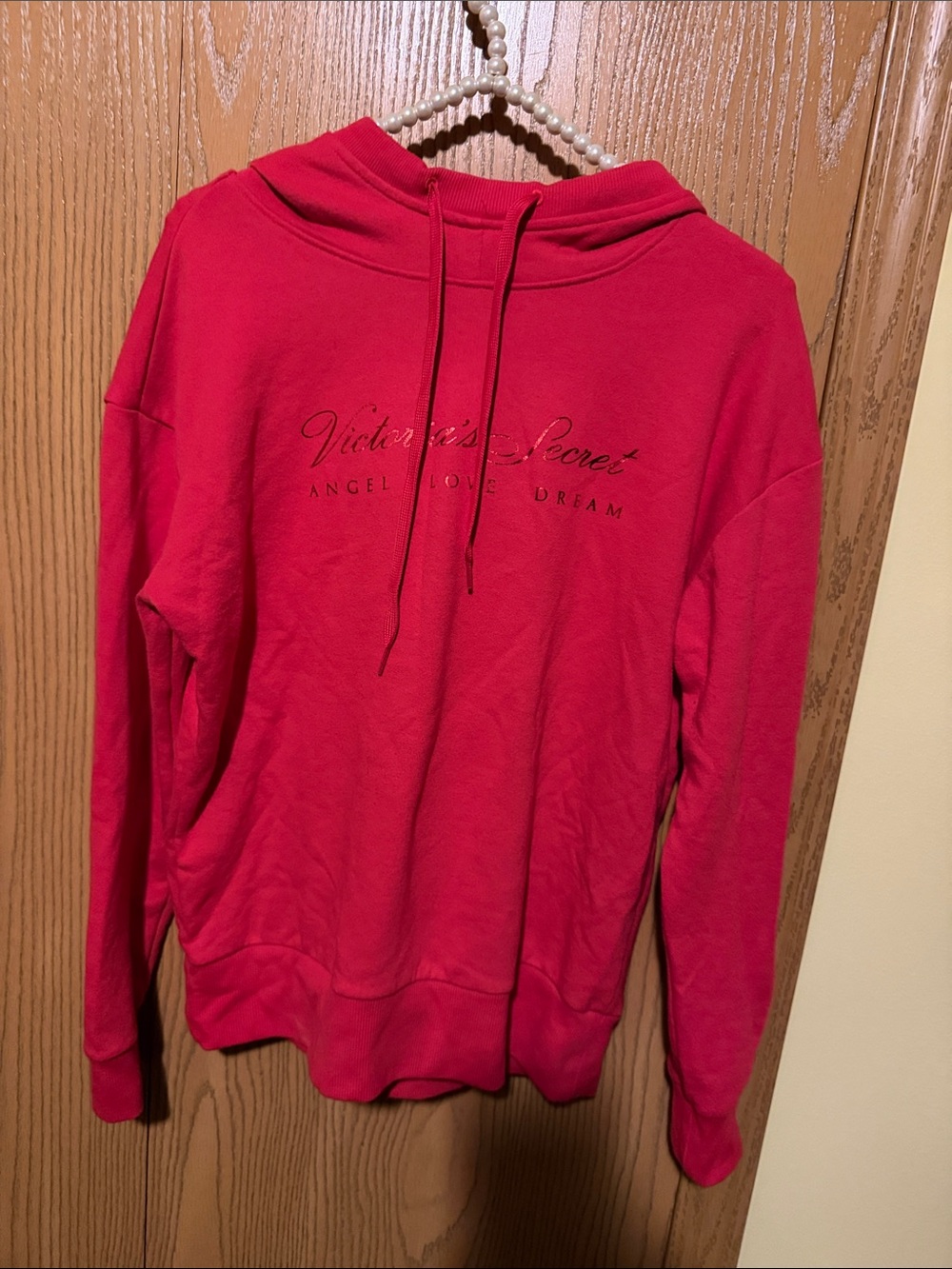 Victoria's Secret Bright Red Hoodie Sweatshirt